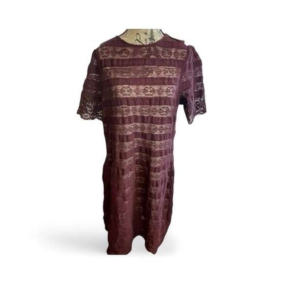 Sundance Elegant Lace Midi Dress in Deep Purple - Picture 3 of 7